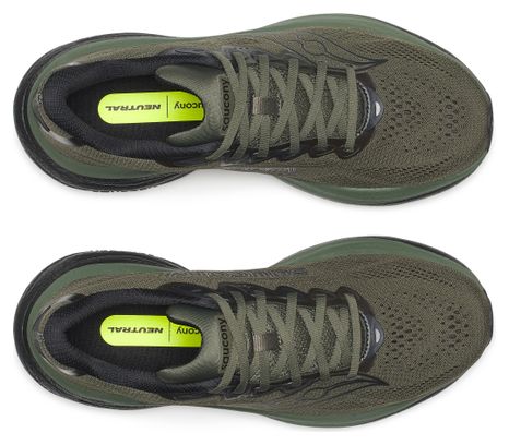 Scarpe da corsa Saucony Ride 19 kaki/nero da uomo