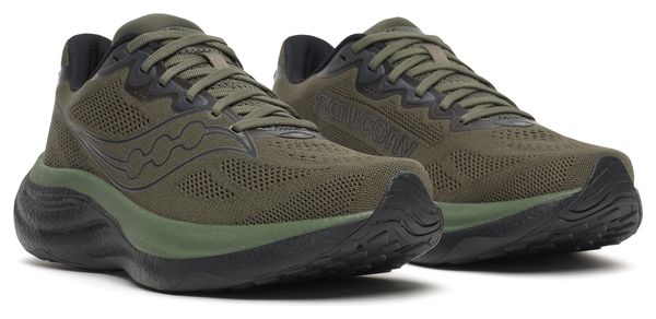 Scarpe da corsa Saucony Ride 19 kaki/nero da uomo
