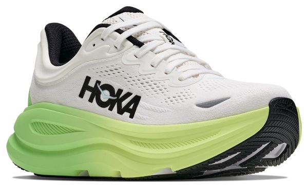 Chaussures Running Hoka Bondi 9 Blanc/Vert Femme