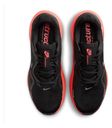 Nike Structure 26 Running Shoes, Black/Red, Men's