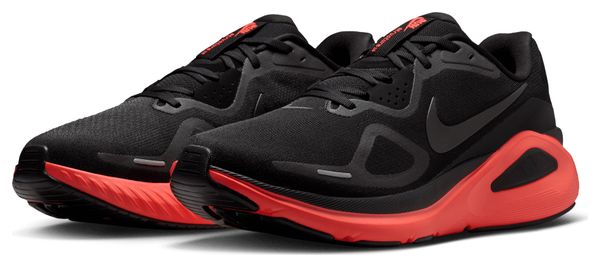 Nike Structure 26 Running Shoes, Black/Red, Men's