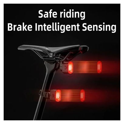 ROCKBROS Q2S Smart Feu arrière de vélo intelligent