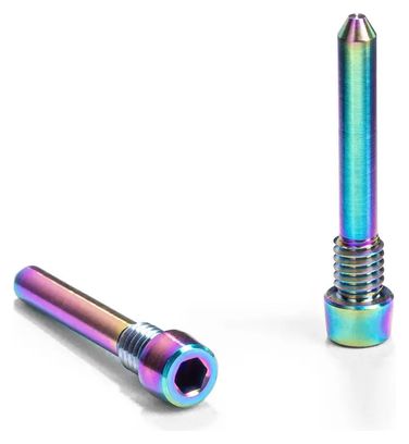 M4 x 23 mm Titanium Bremsbelag-Achsenschrauben für Shimano absoluteBLACK Rainbow Bremse
