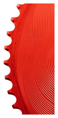 Alugear Round Narrow-Wide 110 BCD 4-Hole Asymmetrical Shimano 1x12 Speed Road / Gravel Plato Rojo 