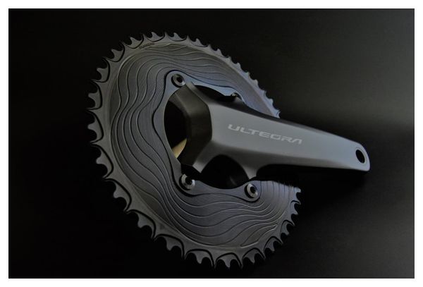 Alugear Round Narrow-Wide 110 BCD 4-Hole Asymmetrical Shimano 1x12 Speed Road / Gravel Plato Rojo 