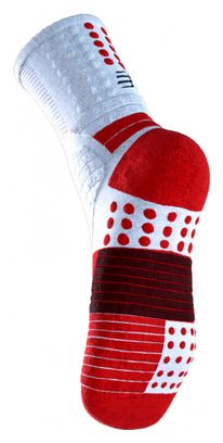 Paire de Chaussettes Compressport Pro Marathon Socks Blanc / Rouge