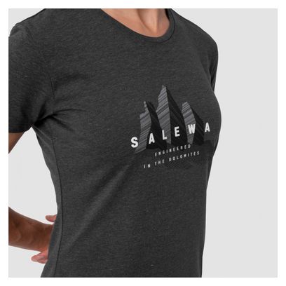 T-Shirt Salewa Lines Graphic Dry Marrone Uomo