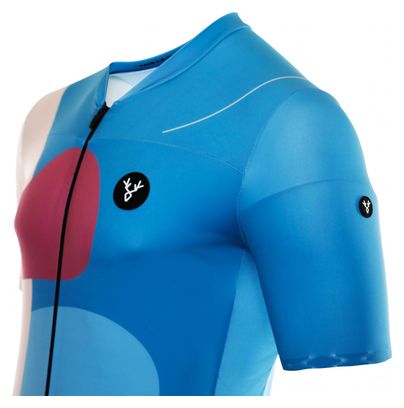 Maillot Manches Courtes LeBram Testanier Bleu Coupe Ajustée