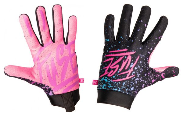 Paar Sicherung Omega Turbo Handschuhe Pink / Schwarz