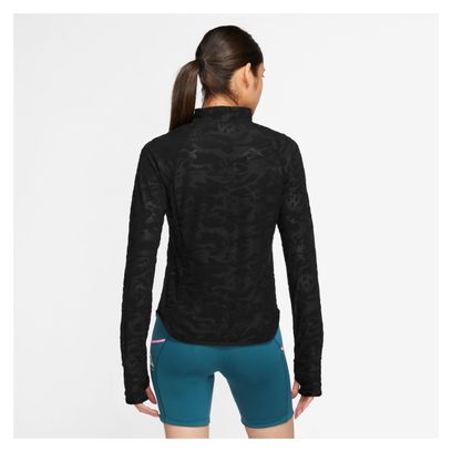 Women's Nike Dri-Fit Trail Black 1/2 Zip Thermal Top