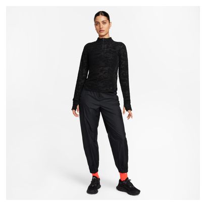 Camiseta Térmica Nike Dri-Fit Trail 1/2 Zip Negra, Mujer
