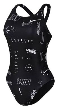Speedo Fastback Damen Badeanzug Einteiler Schwarz