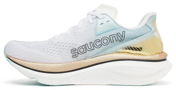 Saucony Endorphin Azura NYC Running Shoes for Men, White/Gold