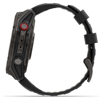 Montre GPS Garmin Fénix 8 Pro AMOLED - 51 mm Sapphire Titane Carbon Gray DLC avec Bracelet en Silicone Noir Gris