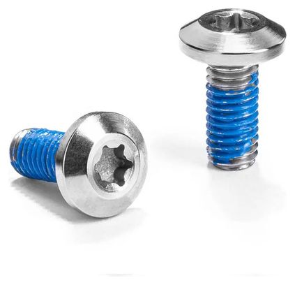 Paar titanium bidonhouderschroeven M5 x 12 mm absoluutBLACK Grijs