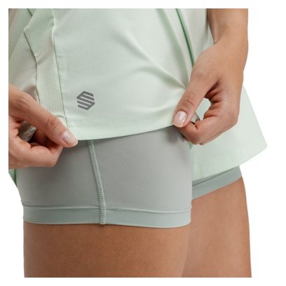 Short double couche trail running femme Randonnée Araroa Mint Vert