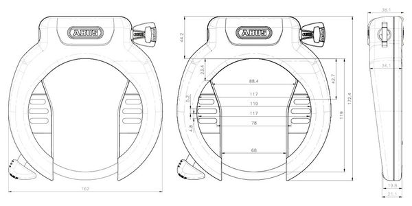 Abus 4750X NR Frame Lock Black