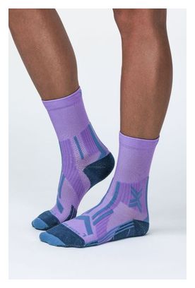 X-Socks Trailrun Perform Crew Calcetines para mujer morados azules