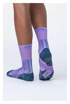X-Socks Trailrun Perform Crew Socken Violett Blau Damen