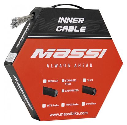 Box of 100 Massi STI Derailleur Cable 1.1x2000mm