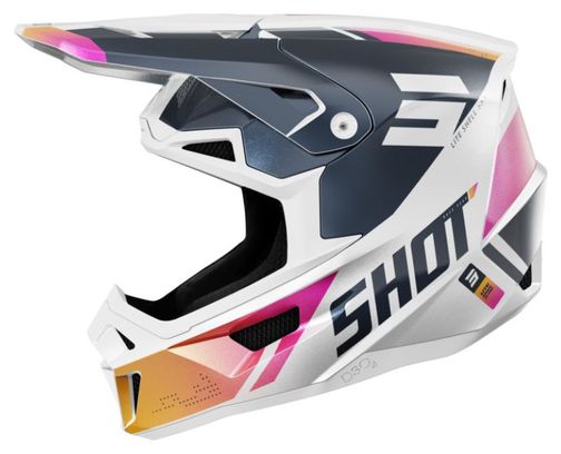 Casque Integral Shot Lite MIPS Ultra Blue Orange Pink Pearly