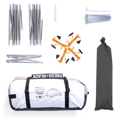 Tente Forclaz Trek 500 Fresh & Black 2 Personnes Blanc | Alltricks.fr