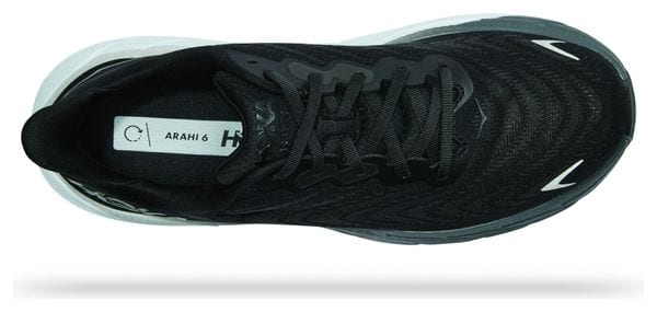 Chaussures de Running Hoka One One Arahi 6 Large 2E Noir Blanc