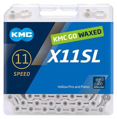 Cadena encerada KMC X11SL 11S plateada