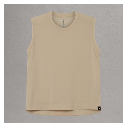 Camiseta sin mangas Endura Loop beige para mujer