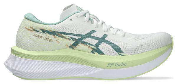 ASICS MAGIC SPEED ホワイト/グリーン Asics Magic Speed 4 Running Shoes White/Green Women