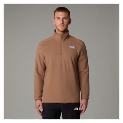 The North Face 100 Glacier 1/4 Zip Fleecejacke Braun Herren