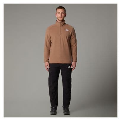 Polaire The North Face 100 Glacier 1/4 Zip Marron Homme