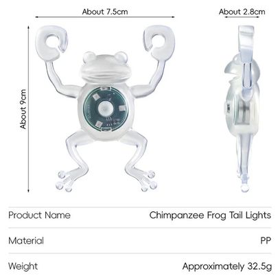 Feu Arrière de Vélo Forme Grenouille Etanche LED Lumière Rouge
