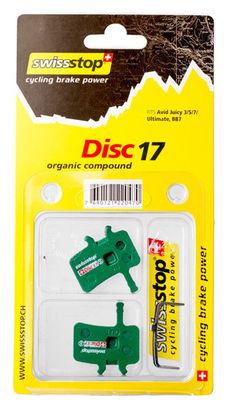 SWISSTOP Paire de plaquettes Organiques Disc17 Avid Juicy  BB7