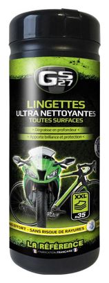 Lingettes GS27 Ultra Nettoyantes (Toutes Surfaces) x35 + Lingette Microfibre Verte 
