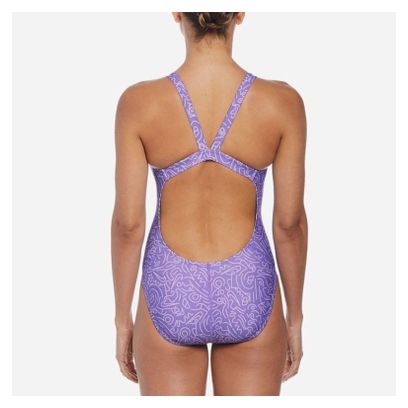 Nike Fastback Damen Badeanzug, einteilig, Space Violet