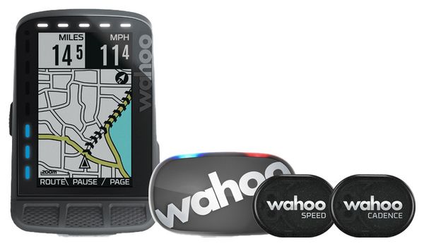Gereviseerd product - Wahoo Fitness Elemnt Roam GPS Meter - Tickr Gen 2 Cardio / Snelheid / Cadans Bundel