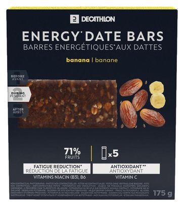 Barretta energetica Decathlon Nutrition Datteri/Banana 5x35g