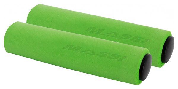 Pair of Massi Silicone Grips Matte Green