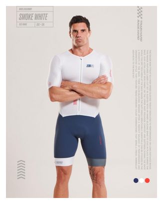 Tuta da triathlon Z3rod Racer Smoke White da uomo