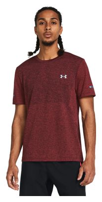 Under Armour Seamless Stride Short Sleeve Jersey Red Uomo