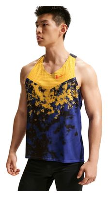 Canotta Nike AeroSwift Giallo/Blu da uomo