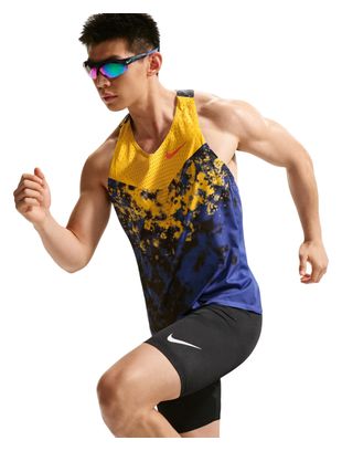 Canotta Nike AeroSwift Giallo/Blu da uomo
