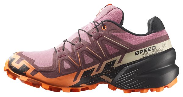 Zapatillas de trail Salomon Speedcross 6 GTX rosa/naranja para mujer