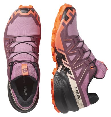 Zapatillas de trail Salomon Speedcross 6 GTX rosa/naranja para mujer