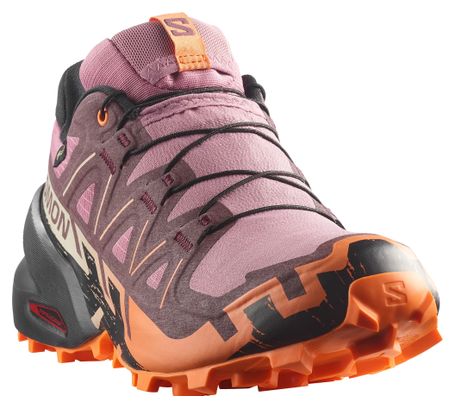 Zapatillas de trail Salomon Speedcross 6 GTX rosa/naranja para mujer
