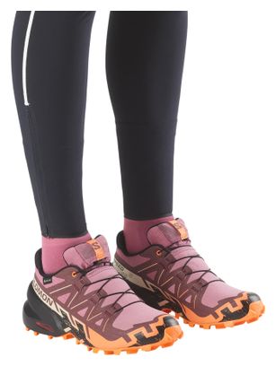 Zapatillas de trail Salomon Speedcross 6 GTX rosa/naranja para mujer