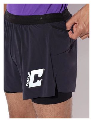 Circle Legend Men's Navy Blue 2-in-1 Shorts