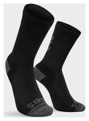 Chaussettes vélo d'hiver Cyclisme Homme et Femme DW Fjord Noir