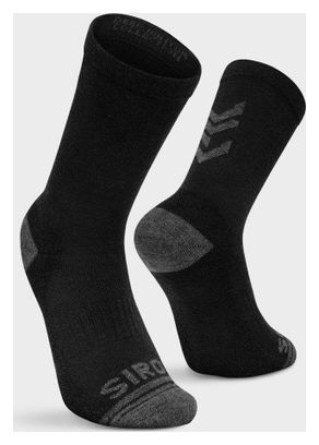 Chaussettes vélo d'hiver Cyclisme Homme et Femme DW Fjord Noir